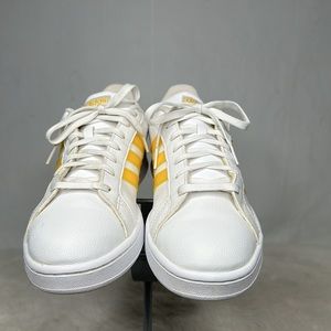 adidas GRAND COURT Shoes | White-Yellow | Women's size 11 UNISEX